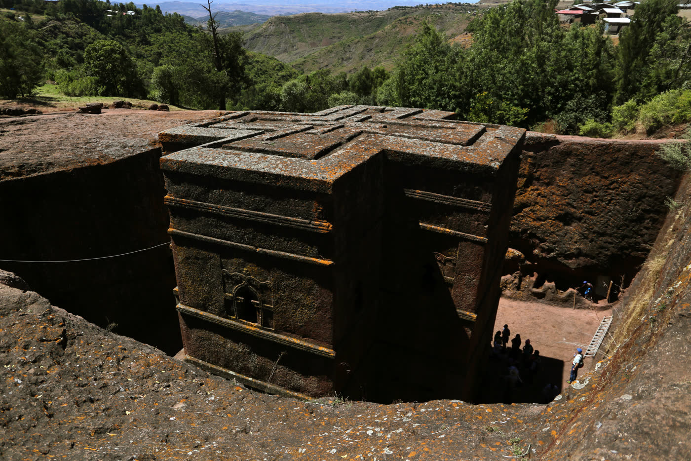 Rock-hewn Church of Saint George in Lalibela.